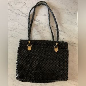 Vintage metal tote. Black
